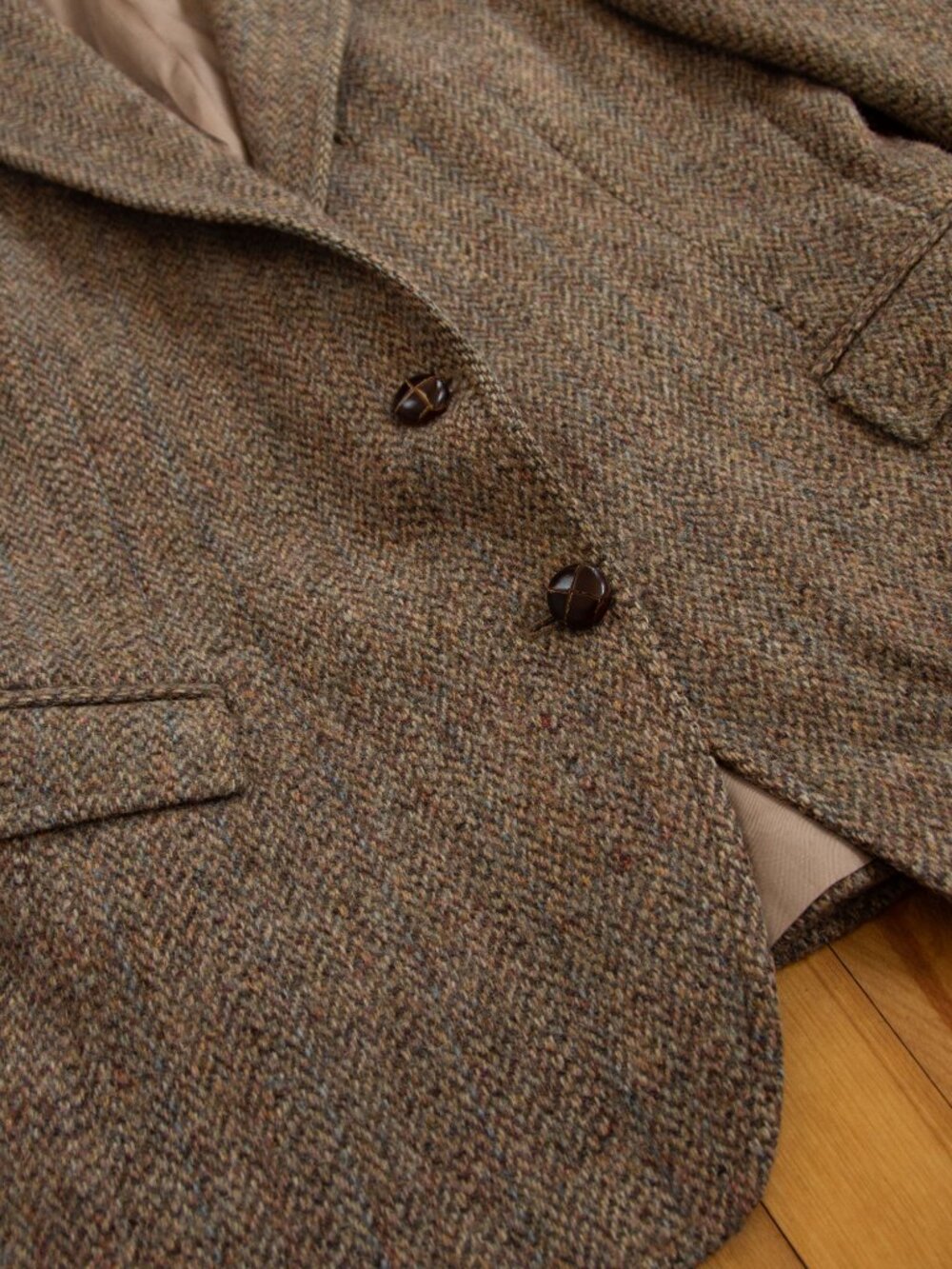 Light Academia Vintage Scottish Tweed Blazer - Harris Wool - Picture 4 of 10